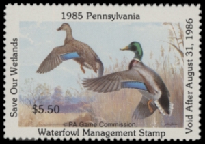 Scan of 1985 Pennsylvania Duck Stamp MNH VF
