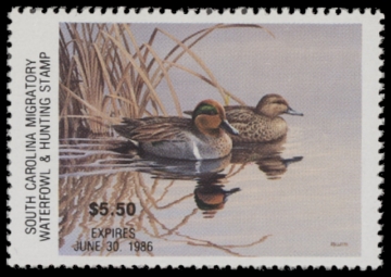 Scan of 1985 South Carolina Duck Stamp MNH VF