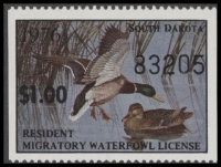 Scan of 1976 South Dakota Duck Stamp - First of State MNH VF