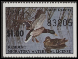 Scan of 1976 South Dakota Duck Stamp - First of State MNH VF