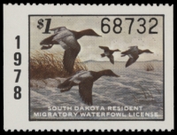 Scan of 1978 South Dakota Duck Stamp MNH VF