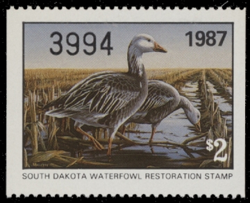 Scan of 1987 South Dakota Duck Stamp MNH VF