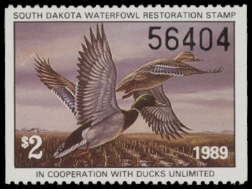Picture of 1989 South Dakota Duck Stamp MNH VF