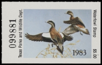 Scan of 1983 Texas Duck Stamp MNH VF