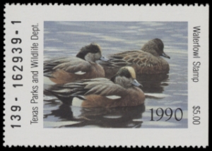 Scan of 1990 Texas Duck Stamp MNH VF