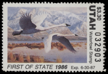 Scan of 1986 Utah Duck Stamp - First of State MNH VF