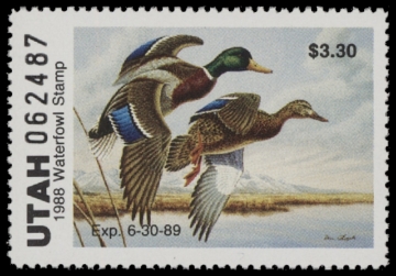 Scan of 1988 Utah Duck Stamp MNH VF