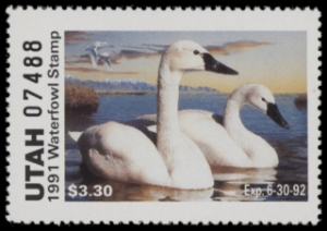 Scan of 1991 Utah Duck Stamp MNH VF