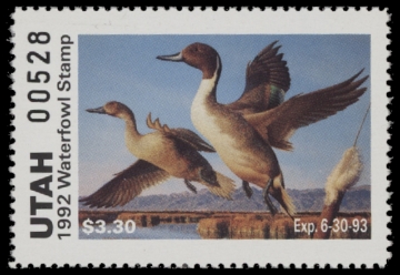 Scan of 1992 Utah Duck Stamp MNH VF