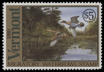 Scan of 1990 Vermont Duck Stamp MNH VF