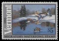 Scan of 1993 Vermont Duck Stamp MNH VF