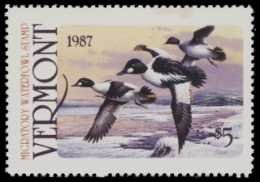 Scan of 1987 Vermont Duck Stamp MNH VF