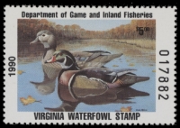 Scan of 1990 Virginia Duck Stamp MNH VF