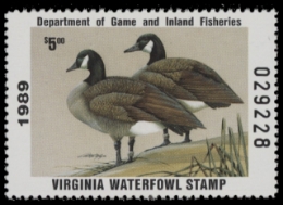 Scan of 1989 Virginia Duck Stamp MNH VF