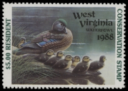 Scan of 1988 West Virginia Duck Stamp MNH VF