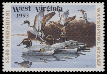 Scan of 1993 West Virginia Duck Stamp MNH VF