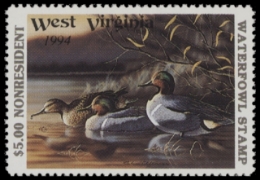 Scan of 1994 West Virginia Duck Stamp MNH VF