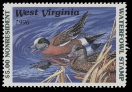 Scan of 1996 West Virginia Duck Stamp MNH VF