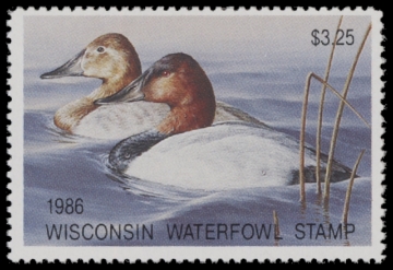 Scan of 1986 Wisconsin Duck Stamp MNH VF