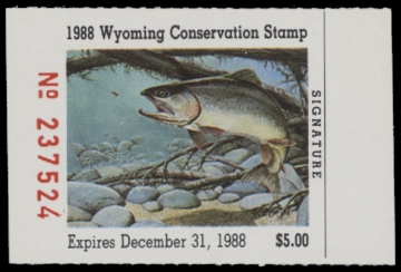 Scan of 1988 Wyoming Duck Stamp MNH VF