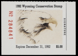 Scan of 1992 Wyoming Duck Stamp MNH VF