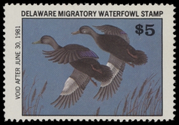 Scan of 1980 Delaware Duck Stamp - First of State MNH VF