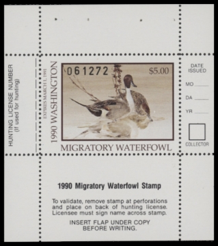 Scan of 1990 Washington Duck Stamp MNH VF