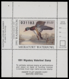 Scan of 1991 Washington Duck Stamp MNH VF