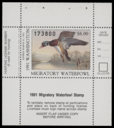 Scan of 1991 Washington Duck Stamp MNH VF