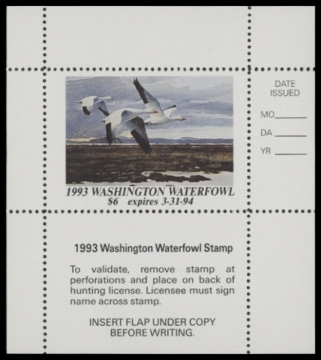 Scan of 1993 Washington Duck Stamp MNH VF