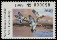 Scan of 1999 North Dakota Duck Stamp MNH VF