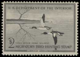 Scan of RW23 1956 Duck Stamp  MNH F-VF