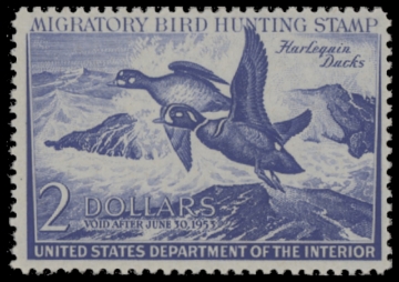 Scan of RW19 1952 Duck Stamp  MLH F-VF