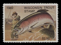 Scan of 1982 Wisconsin Trout Stamp MNH VF
