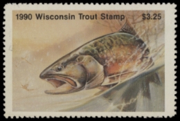 Scan of 1990 Wisconsin Trout Stamp MNH VF