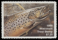 Scan of 1998 Wisconsin Trout Stamp MNH VF