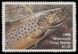 Scan of 1998 Wisconsin Trout Stamp MNH VF