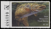 Scan of 2004 Wisconsin Trout Stamp MNH VF