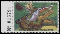 Scan of 2006 Wisconsin Trout Stamp MNH VF