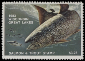 Scan of 0 Wisconsin Great Lakes Salmon & Trout Stamp  MNH VF