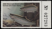 Scan of 2000 Wisconsin Great Lakes Salmon & Trout Stamp  MNH VF