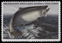 Scan of 2006 Wisconsin Great Lakes Salmon & Trout Stamp  MNH VF