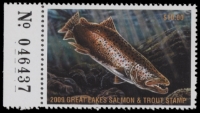 Scan of 2009 Wisconsin Great Lakes Salmon & Trout Stamp  MNH VF
