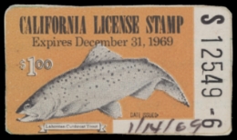 Scan of 1969 California Fishing Stamp Used VF