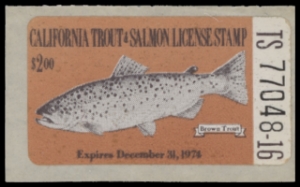 Scan of 1974 California Fishing Stamp MNH VF