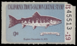 Scan of 1975 California Fishing Stamp MNH VF