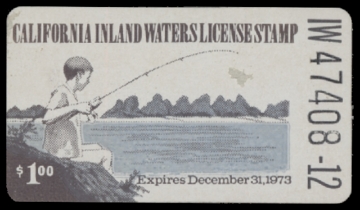 Scan of 1973 California Fishing Stamp MNH VF