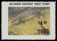 Scan of 1989 Delaware Trout Stamp MNH VF
