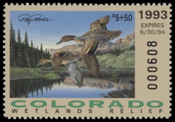 Scan of 1993 Colorado Duck Stamp GE MNH VF