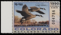 Scan of 1990 Colorado Duck Stamp GE - First of State MNH VF